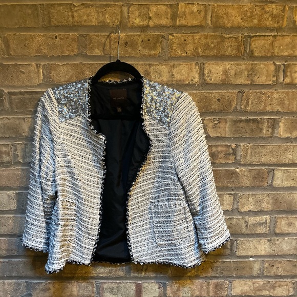 Tweed blazer by The Limited, sequined shoulders! - Picture 4 of 6